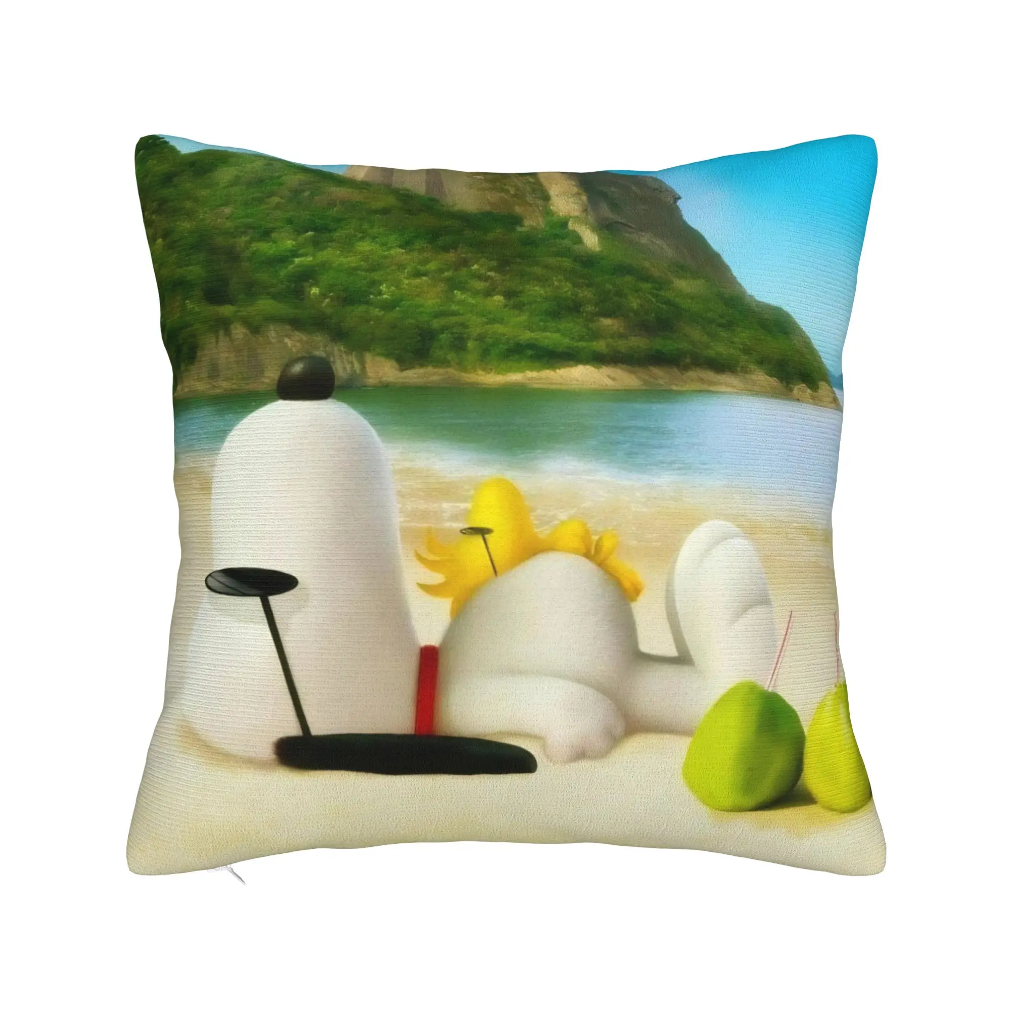 S-Snoopys Movie Square Pillowcases Bed Car Lovely Winter Holiday Cushion Cover Creative Home Decoration Throw Pillow Case 45*45