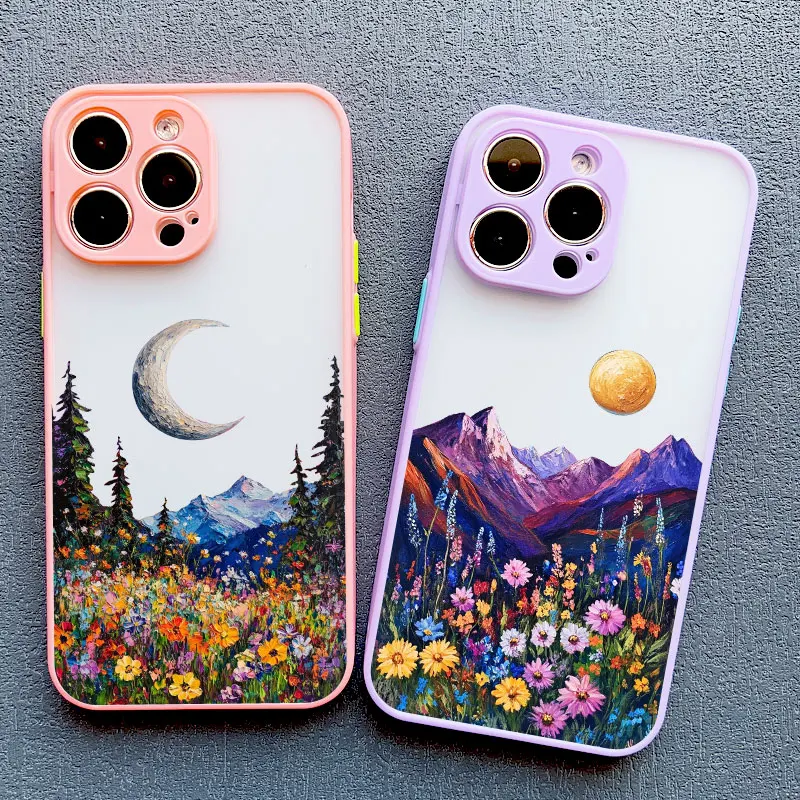 INS Intermountain Gänseblümchen-Blumendruck Handyhülle für iPhone 17 16 15 14 Pro Max Plus 13 12 Mini 11 Pro Max XR XS X Rückseiten-Cover – Detail 8