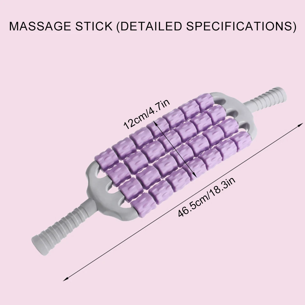 1PCS Muscle Roller Stick with Raised Nodes, Manual Deep Tissue Massage Tool for Athletes & Runners, Portable Body Massage Stick