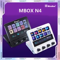 Mirabox Stream Deck N4 10-Keys Mini Keyboard Dual Usb-C & Usb-A Adjustable Stand Touch Visual Macro Keyboard Game Office Gifts
