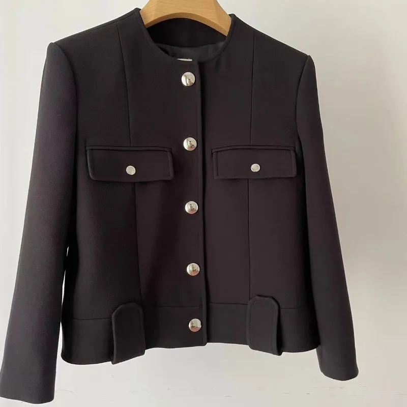 Early Autumn New American Short Coat Round Neck Top Jacket