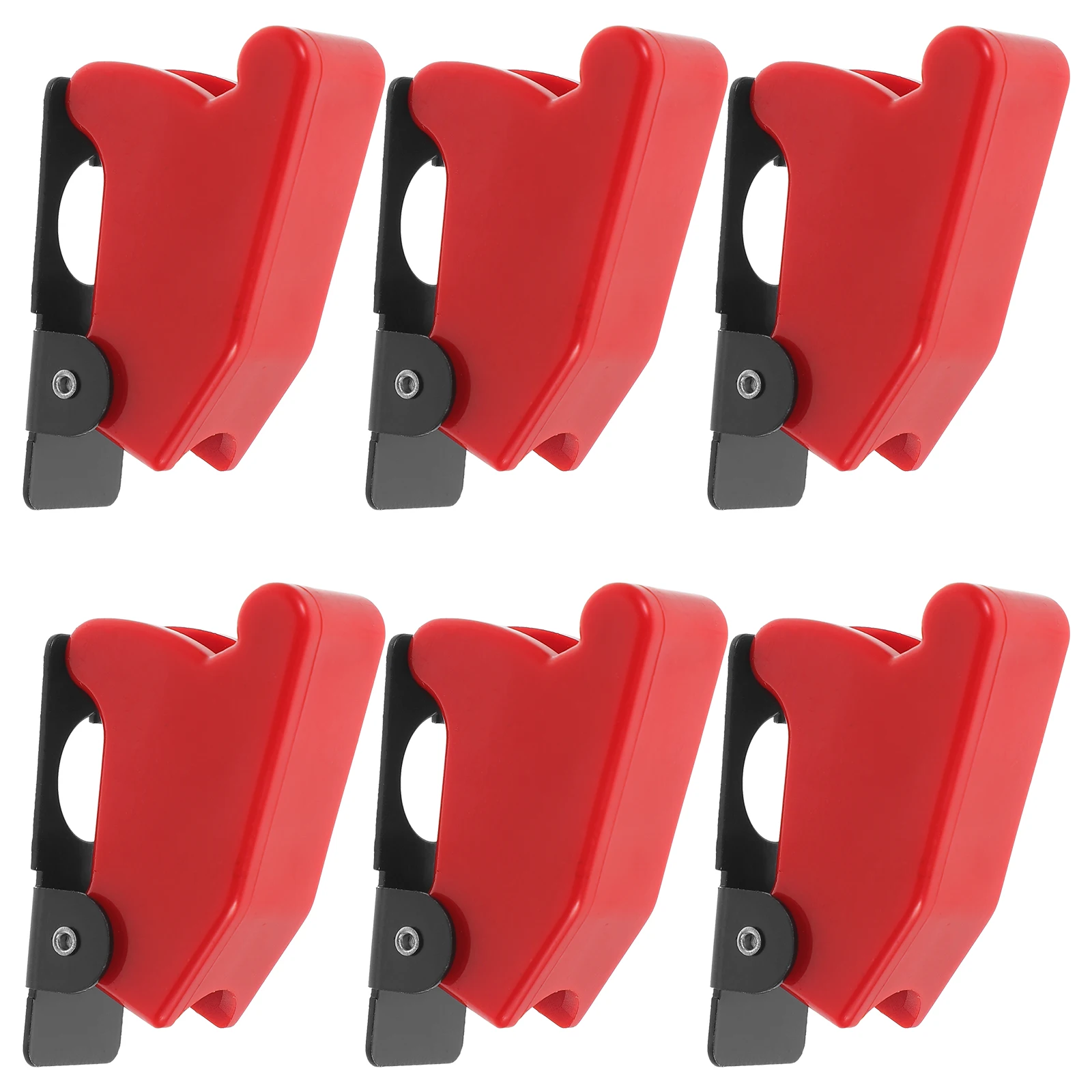 

6pcs Toggle Covers Dust Waterproof Protective Plate Flip For Automotive Atv Utv Truck Anti-Dust Switch Guard Cover Protector