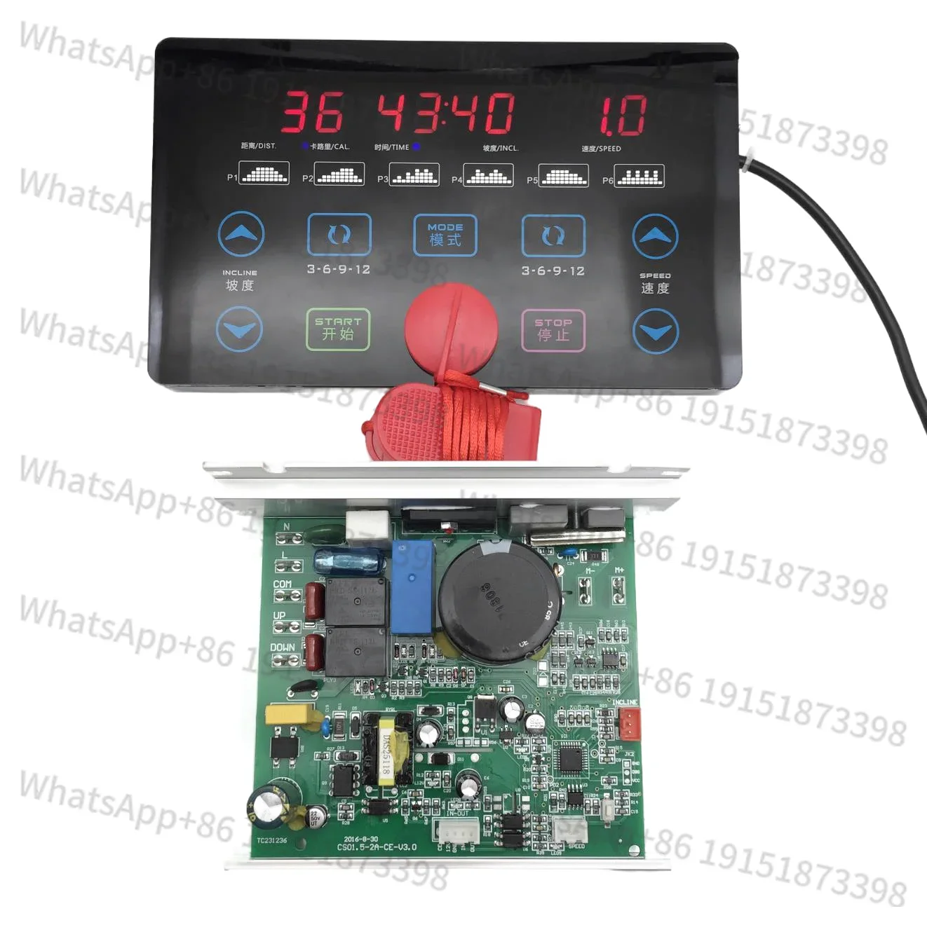 Placa de circuito universal de uso general para cinta de correr, consola de cinta de correr, pantalla, placa de control de motor, controlador para motor de CC de 1HP-2.0HP