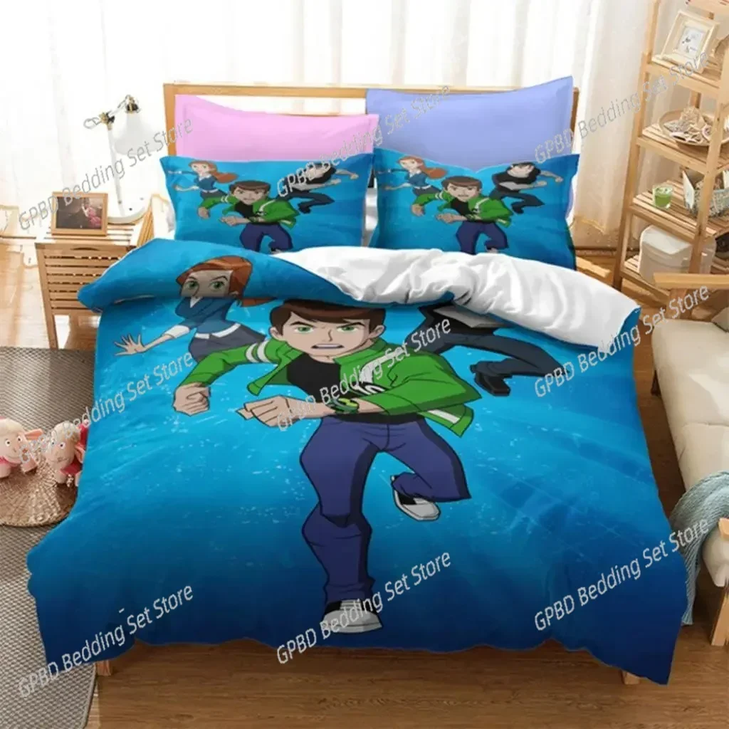 

Anime Ben Gwen 10 Cartoon 3D NEW Duvet Cover Pillowcase Bedding Set Adult Girl Bedroom Decoration Children Single Double Large