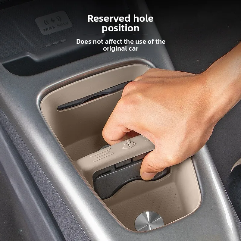 Silicone Cup Holder Mat for BYD Dolphin 2025 Center Console Anti-Slip Coaster Insert Dustproof & Scratch-Proof Interior Accessor