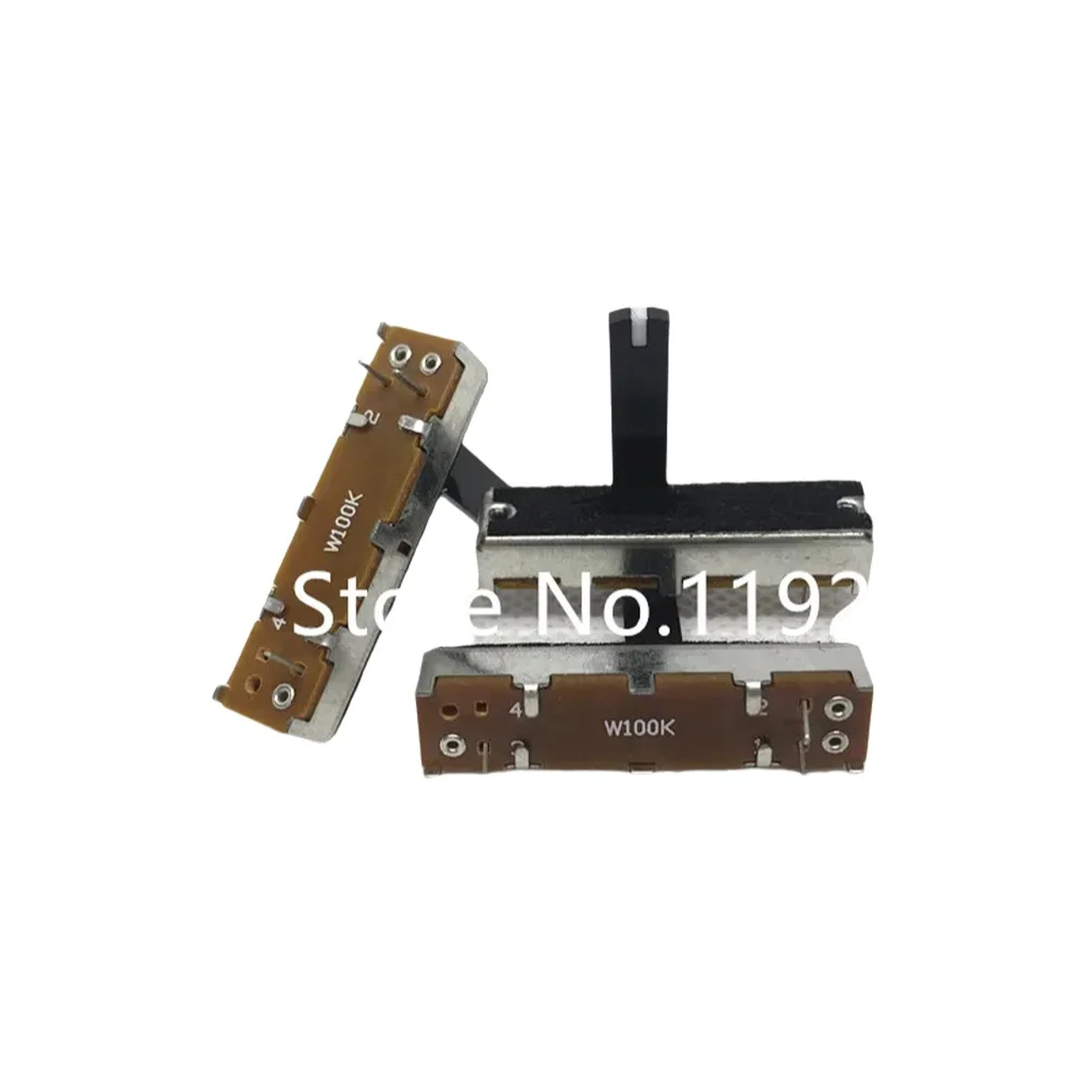 台湾製-35mm-35cm-スライドポテンショメーター-b10k-b20k-b50k-w50k-w100k-10mm-15mm-20mm-軸付き-10個-ロット