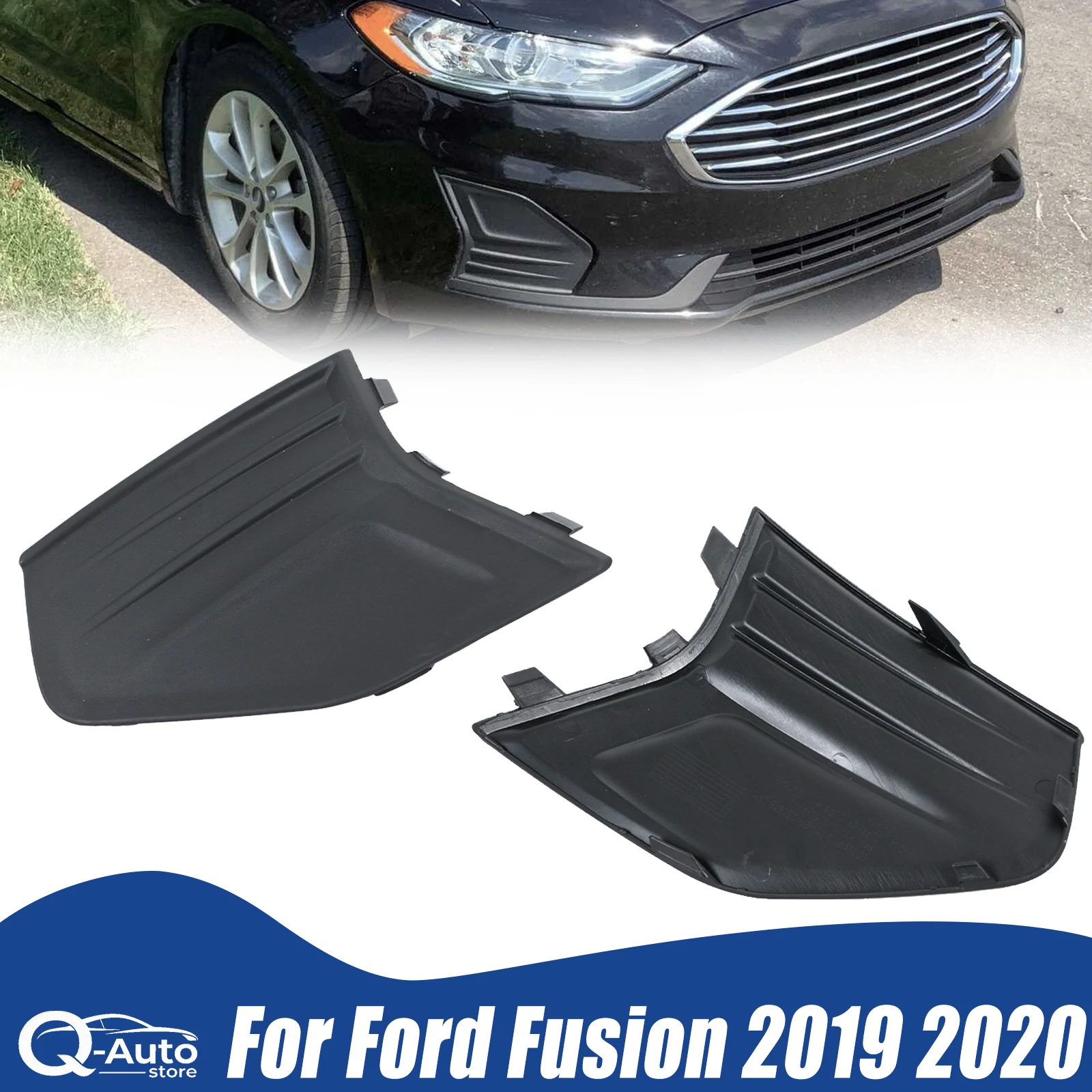 Car Front Bumper Fog Light Lamp Frame Cover For Ford Fusion 2019 2020 Foglight Trim Lid Bezel KS73-19953-AA KS73-19952-AA