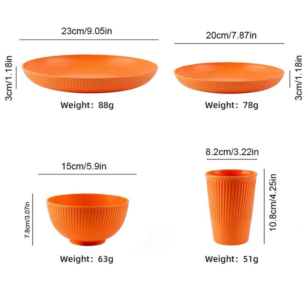 4PC/Set Wheat Straw Cup Multi-Functional Cola Coffee Plastic Cup Drinking Cup Kids Cups Reusable Portable Tea Cups Gifts