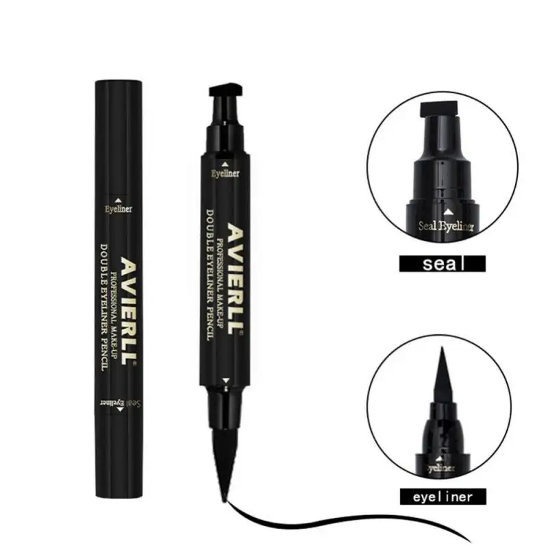 Waterproof Double-headed Liquid Eyeliner pen Quick Drying Printing Eyeliner Stamp Pencil cat Eye Cosmetics Makeup Tool