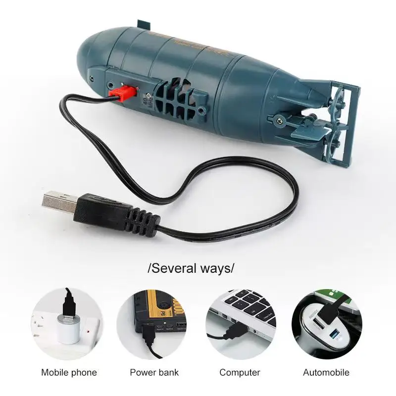 2025 Children Birthday Gift Speedboat Submarine Boat Simulation Mini Ship Electric Diving Model Remote Control Waterproof Toy