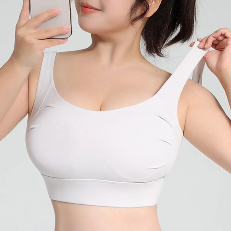 Cloud Hide Sports Bra for Big Lady Gym Fitness Yoga Crop Top Women Plus Size S-5XL Underwear Female Shockproof Push Up Vest