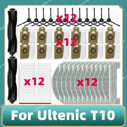 Ersatz für Ultenic T10 selbstentleeren Roboter-Staubsauger, Ersatzteile, Zubehör, Hauptbürste, Seitenbürste, Hepa-Filter, Mopp, Lappen, Staubbeutel