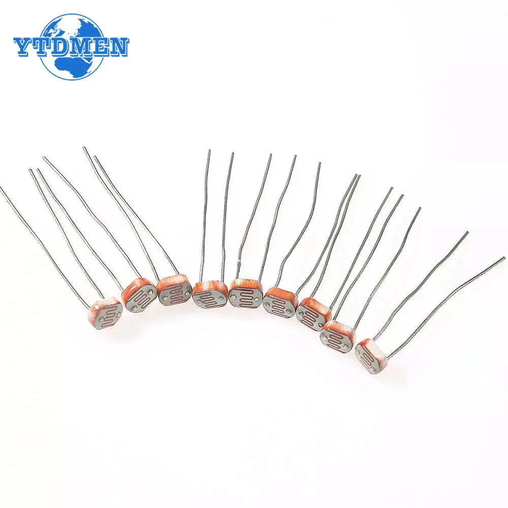 50pcs/lot GL5506 GL5516 GL5528 GL5537 GL5539  Photoresistor Resistor Electronic Component Light-dependent Resistors LDRs Kit