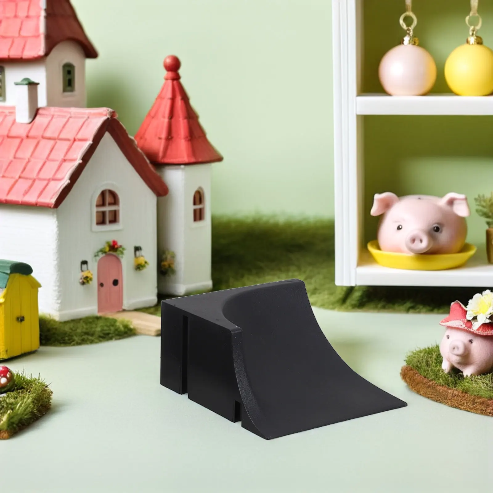 2Pcs Fingerboard Skatepark Ramps Plastic Tabletop Finger Skate Curved Wall Kicker Mini Skate Park Desk Practice Obstacle