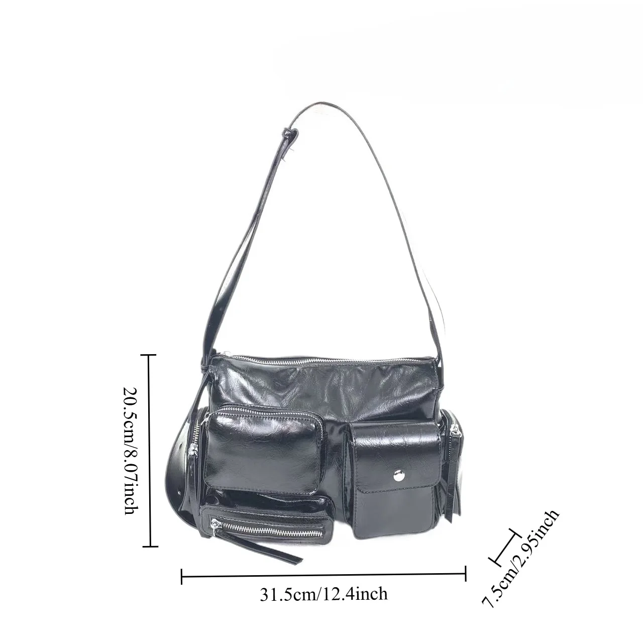 Retro Ladies Shoulder Bags Underarm Bags Leather Vintage Fashion Trendy 2025 New Womens Purses And Handbags Luxury Brand Y2k