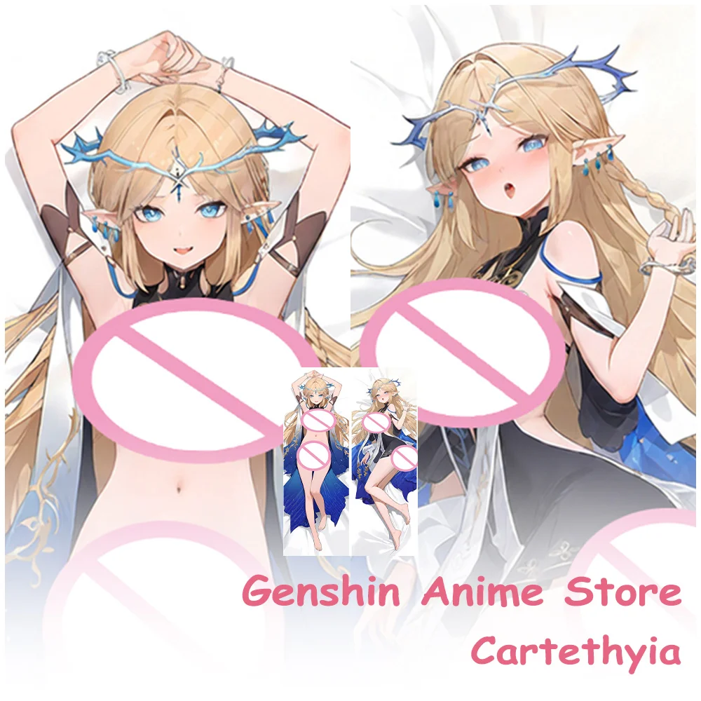 

Мультфильм Wuthering Waves Cartethyia Dakimakura чехол реквизит для косплея аниме двусторонний принт отаку наволочки для подушек