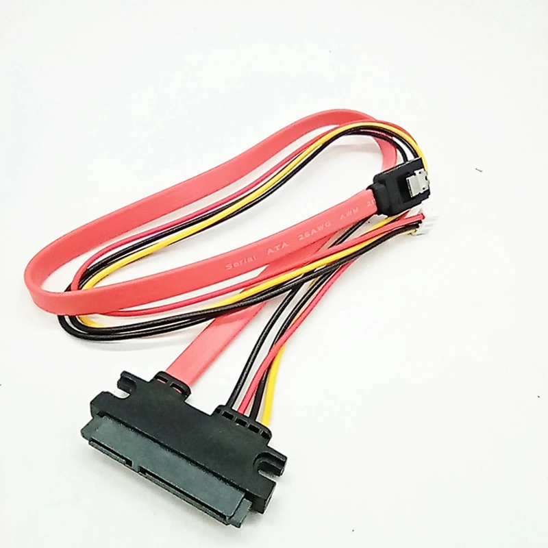 Hard Drive Data Power Supply Integrated Cable Small 4Pin Female & SATA 3.0 Male to SATA 22Pin(7+15Pin) Data Power Cable