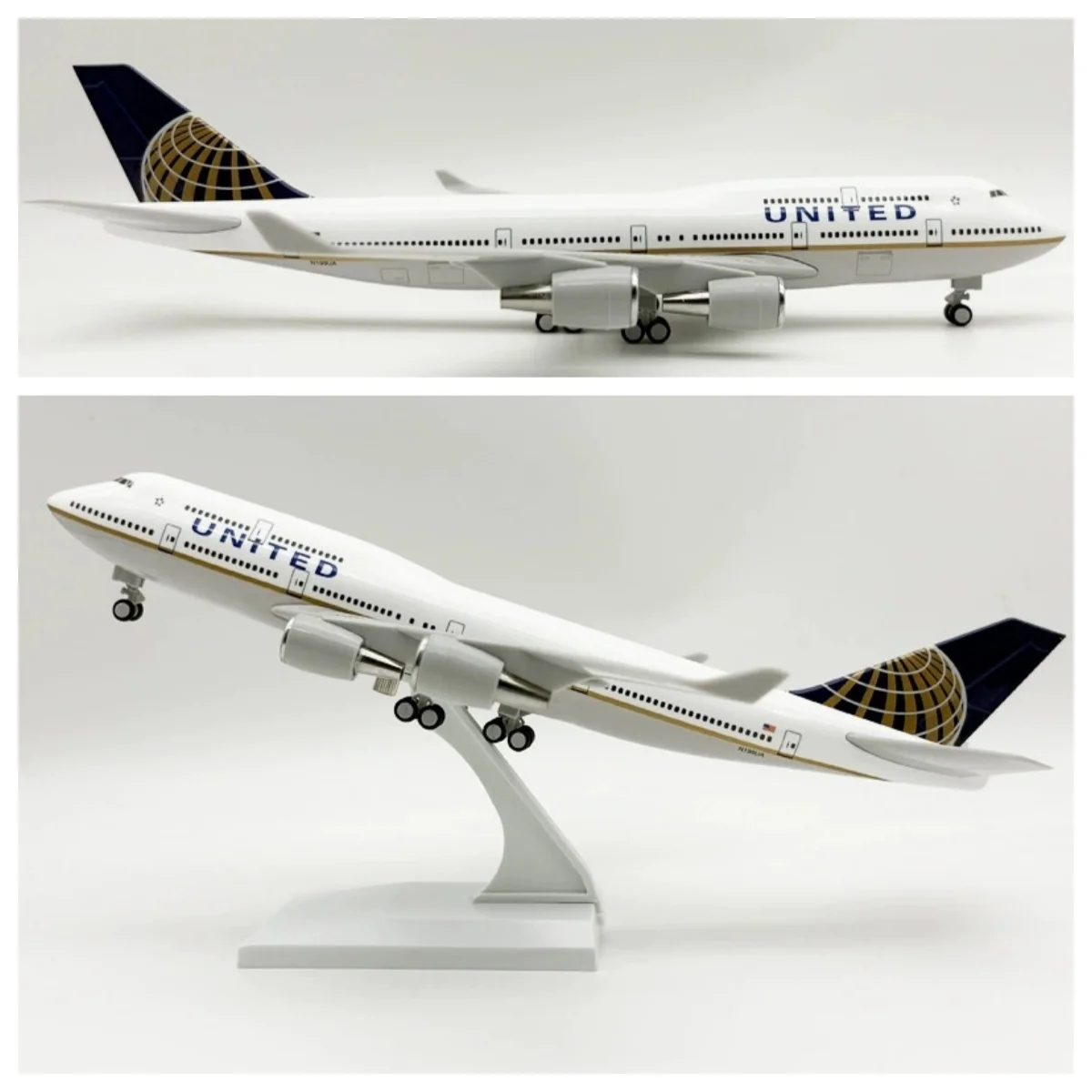 

Display Scale Aircraft 30cm B747 America United Airplane Alloy Metal Aircraft Static Scale Model Decorative Suitable for Gift