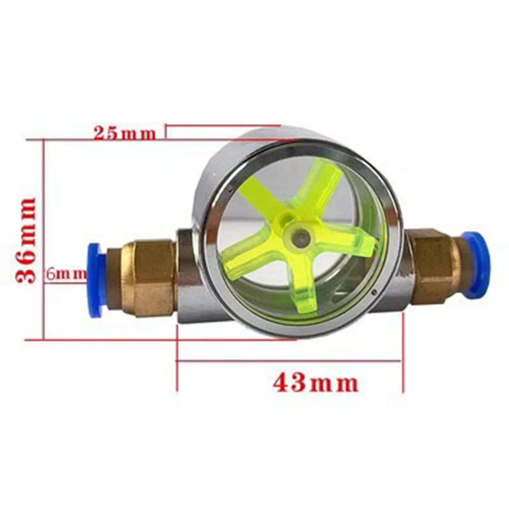 For Cnc Engraving Spindle Water Flow Meter For Spindle Protection Real-time Monitoring Brass Connector Fitting