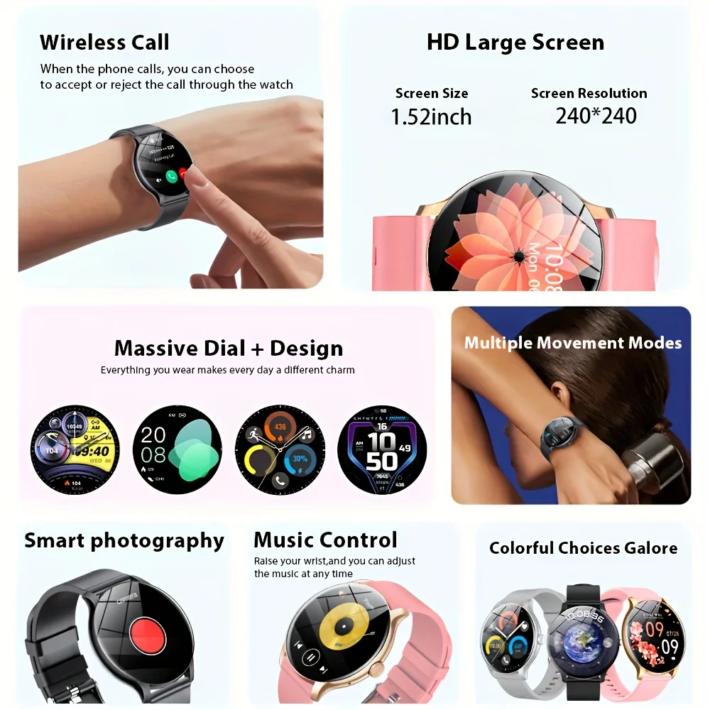 LAXASFIT Outsport Smart Watch Bluetooth Calling Women and Men Gift Heart Rate Monitor for Android IOS 2025 New Smartwatch