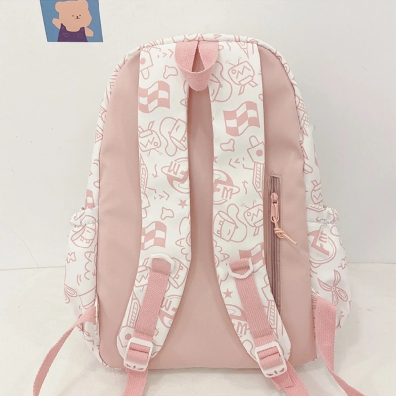 Mochila viaje Harajuku para estudiante, bolso escolar elegante, mochila para ordenador portátil, bolsa para libros