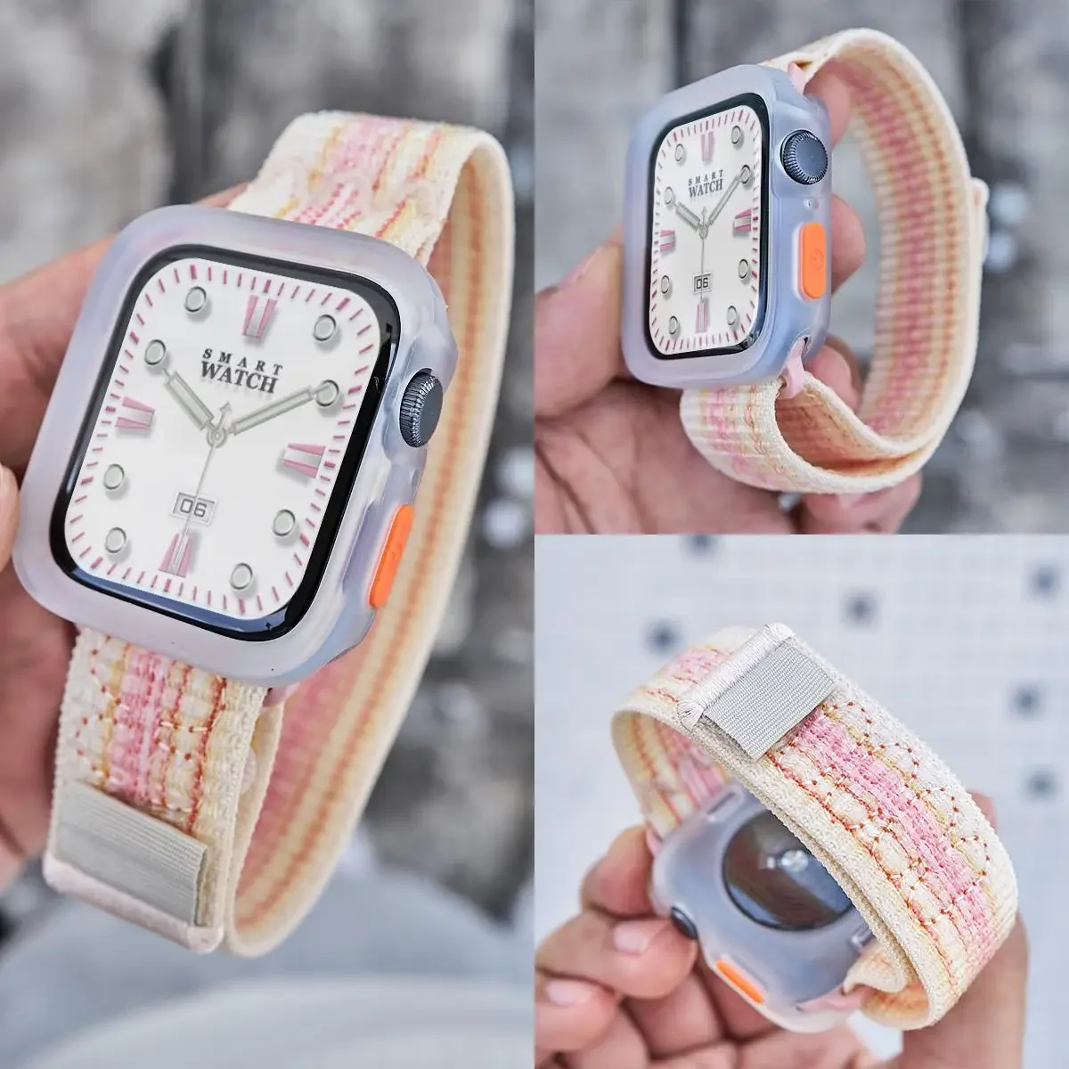 حزام رياضي من النايلون لساعة أبل Ultra3 49mm S11 42/46mm S10 9 8 7 6 5 4 3 سوار حلقة لسلسلة iWatch SE3 Ultra 2 46mm 45m