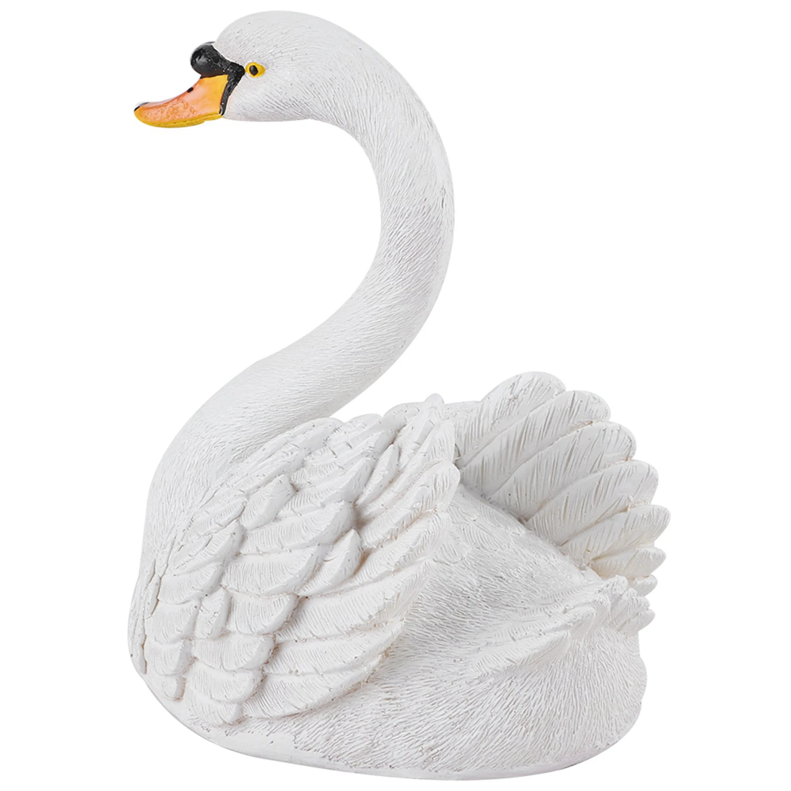 Floating Resin Simulation Swan Figurine Ornament Synthetic Resin Swan Statue Garden Decoration for Pool Pond Courtyard