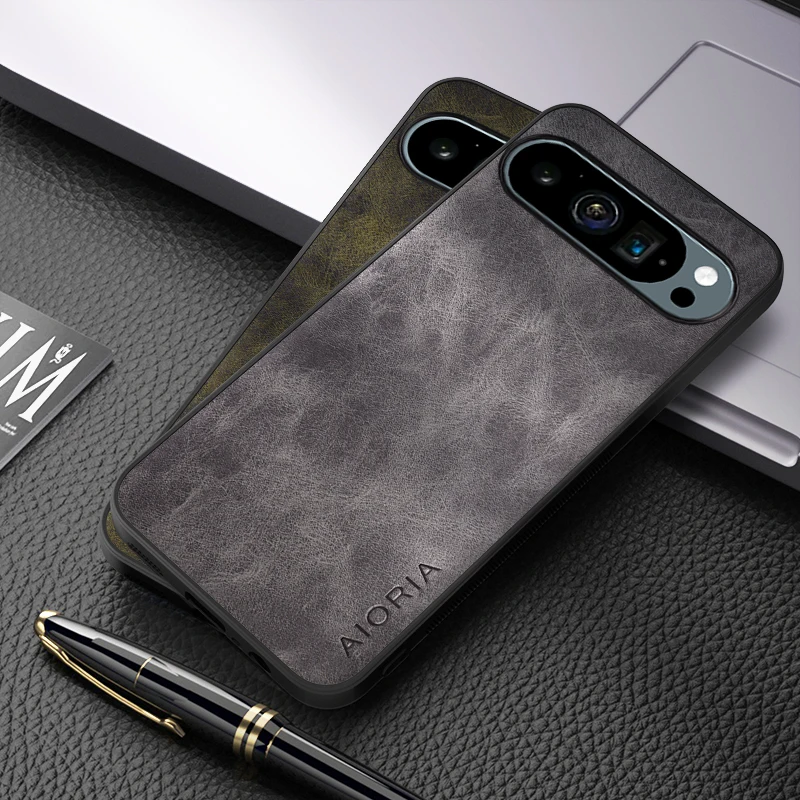 Fall für Google Pixel 9 Pro Luxus PU Leder Skin Cover für Google Pixel 9 Pro XL Fall
