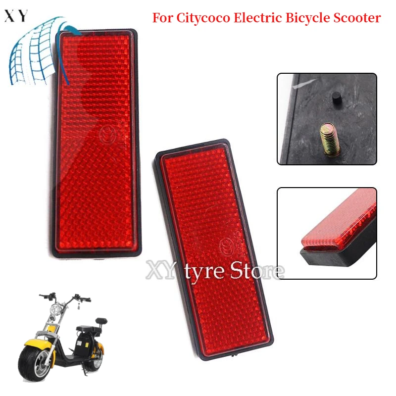 High Quality For Citycoco Electric Bicycle Scooter Reflectors Rectangular Safety Mark Signal Strip Rear Position