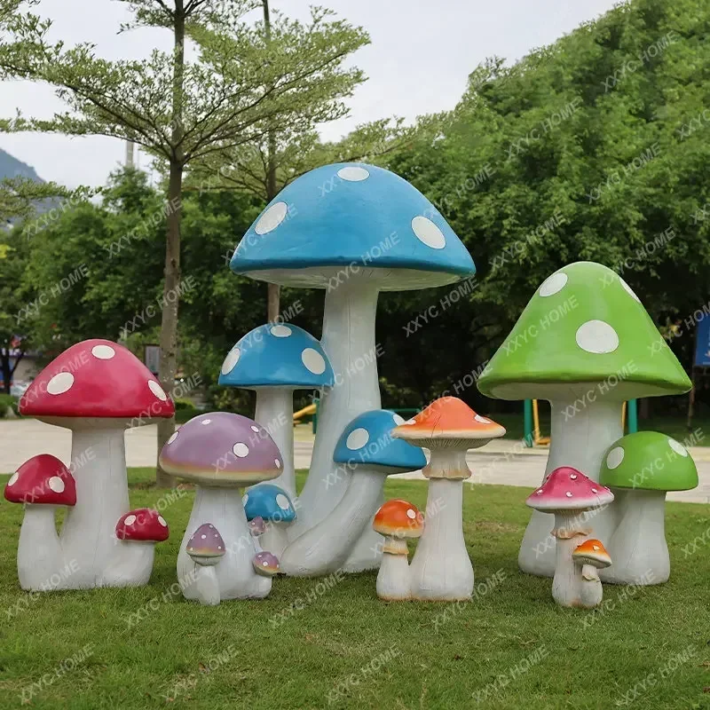 Simulation Mushroom Sculpture Kindergarten Courtyard B & B Decorations Residential Landscaping Landscape Furnishing Articles