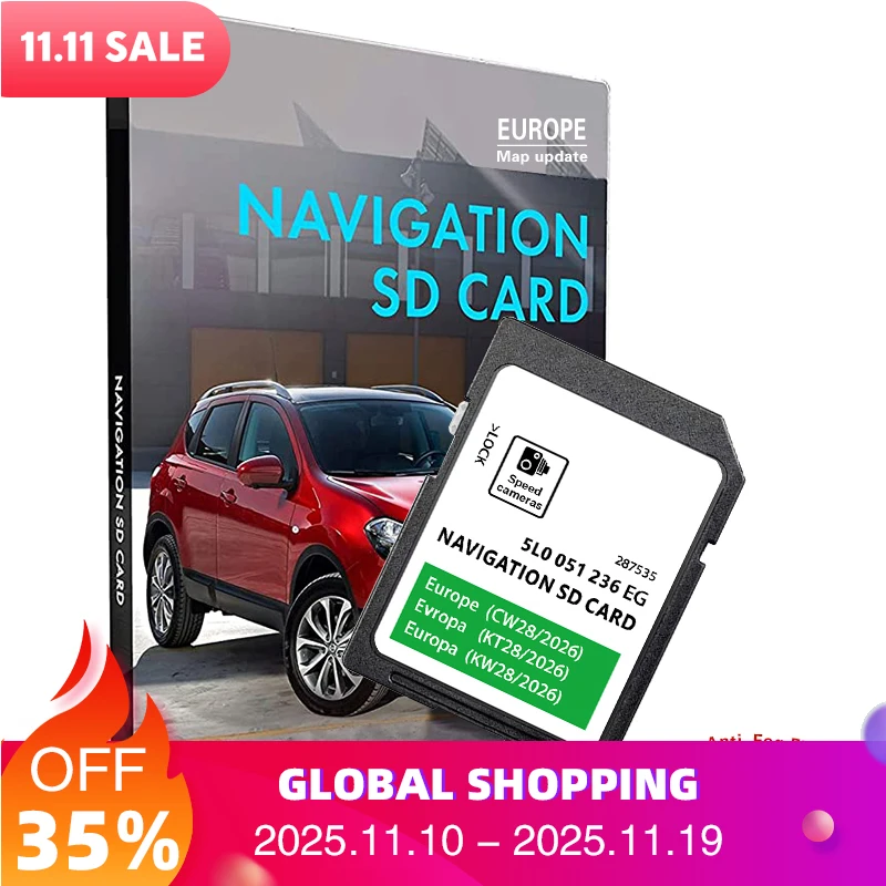 

MIB2 2026 Version Navigation SD Card for Skoda Superb Fabia Rapid Yeti Car Map SAT NAV Update Europe map GPS