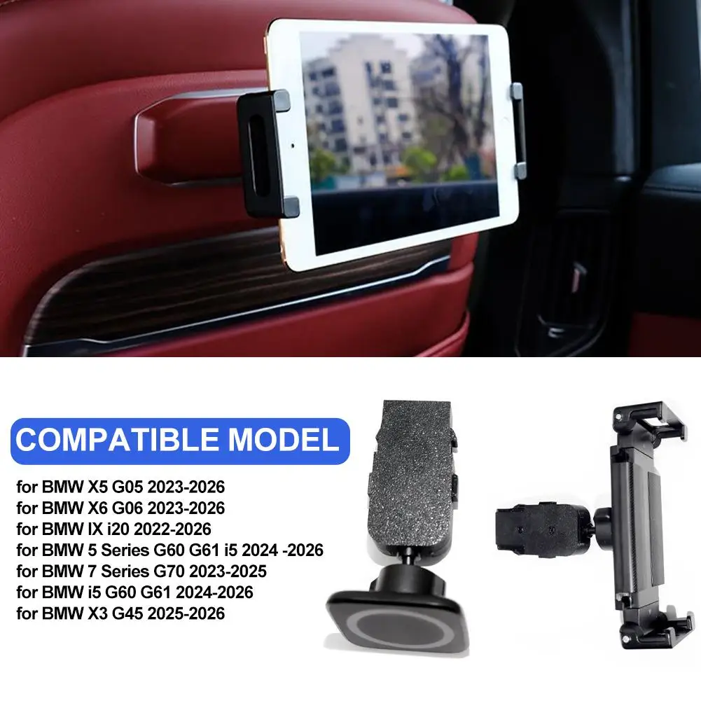 

Car Rear Phone Holder For BMW IX I5 G60 G05 G06 G61X3 X5 X6 5 Series 7 Series 2025 G45 Stretchable Adjustment Bracket Q9E9