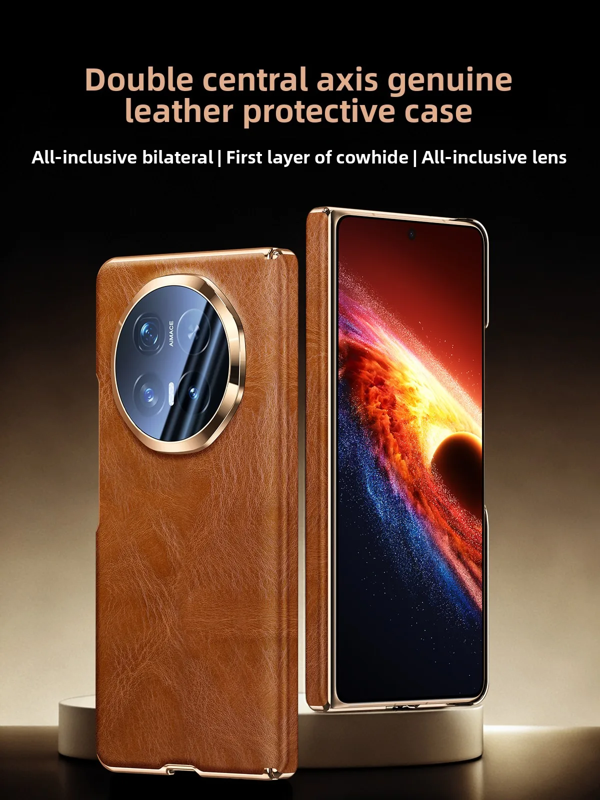 

Чехол для Honor Magic V6 с двойной защитой, роскошный, из натуральной кожи, с поддержкой беспроводной зарядки MagSafe, премиум-класса.