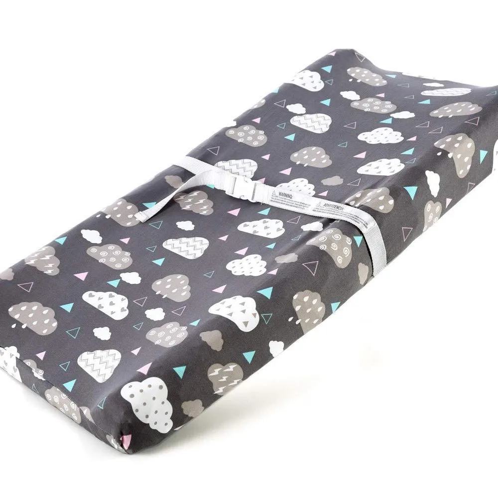 2pcs Baby Changing Pad Cover Stretchy Changing Table Sheet for Baby Boys Girls Diaper Nappies Changing Mats Travel Pad Bedding
