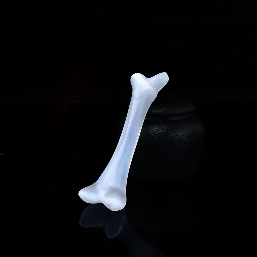 12-13 см натуральный кристалл костяной камень ремесла белый селенит статуя резьба Хэллоуин подвески домашний декор минеральные подарки колдовства