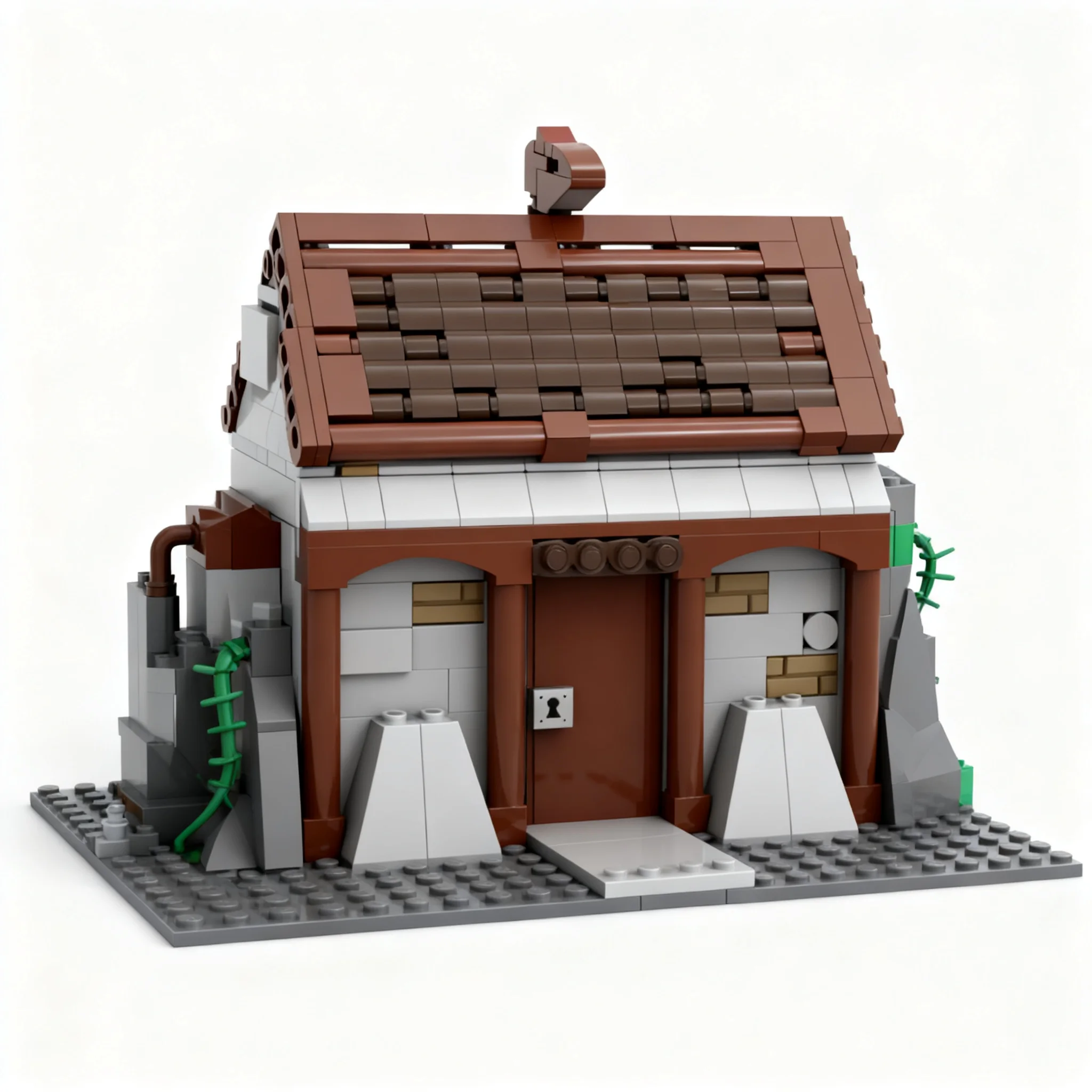 526pcs MOC Vikings Blacksmith Model Christmas Gift Decorative Set Shelf Accent And Creative Home Decor For Him