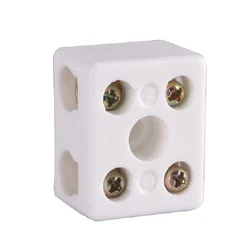 5pcs Ceramic Terminal Block Temperature High Frequency Porcelain Wire Electric Furnace Heat Resistant Connector