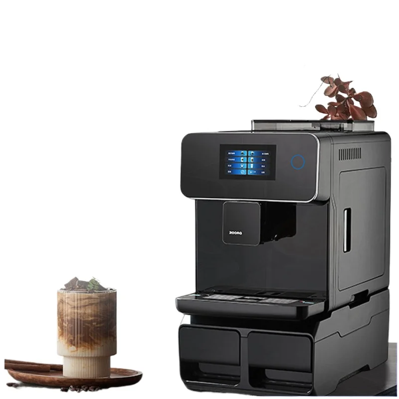 Fully automatic intelligent touchscreen coffee machine, all-in-one freshly ground espresso machine, automatic cleaning function