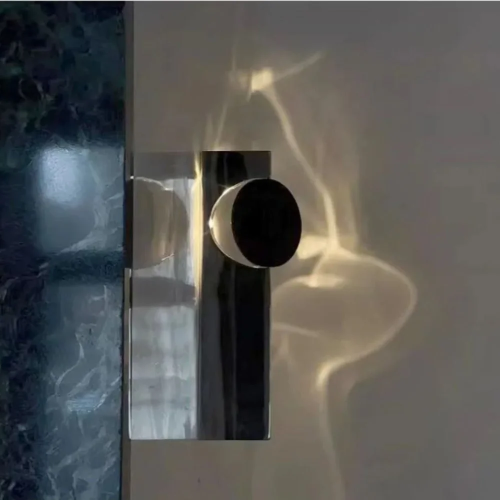 

Modern Water Ripple Wall Lamp Stainless Steel Adjustable Wall Sconce Lamp Light And Shadow Rotatable Creative Lighting Corridor