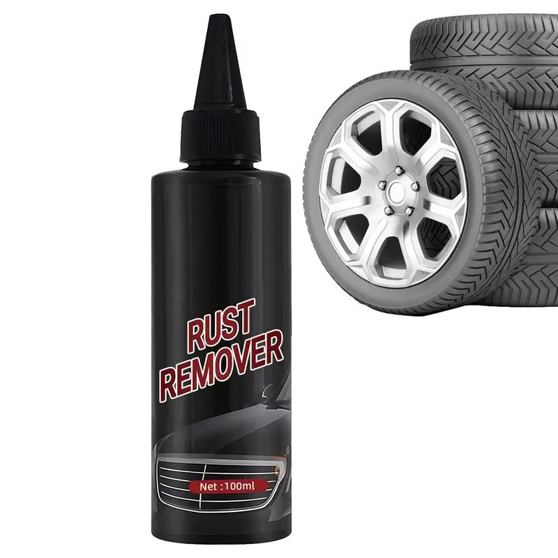 Metal Rust Cleaner Efficient Wheel Hub Metal Paint Cleaner Renewal Agent 100ml Mild Formula Multifunctional Rust Removal