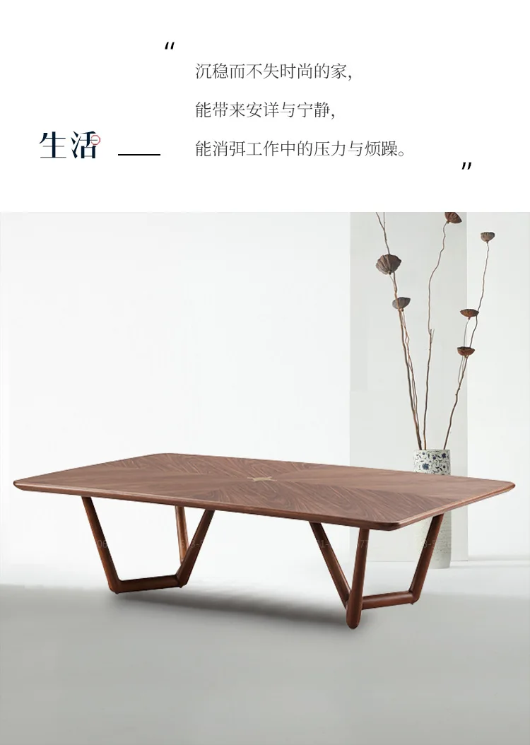 Model room casual dining table tea table, medieval parquet multi-person table