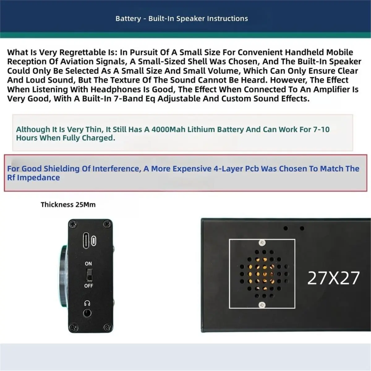 HT5280 Internet Radio TEF6686 Full Band Radio Aviation Radio FM Internet Radio Support PC Sound Card Clock Weather