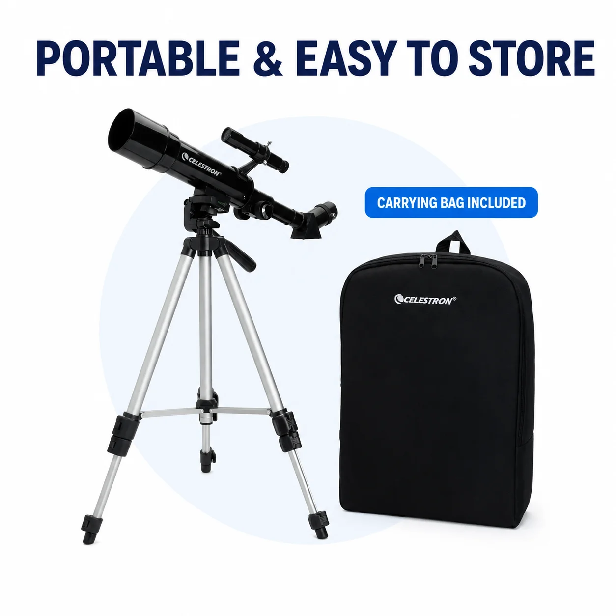 Celestron Travel Scope 70 70mm 400mm Refractor Telescope with Tripod Carrying Bag for Moon Bird Watching Beginner Astronomy view 5