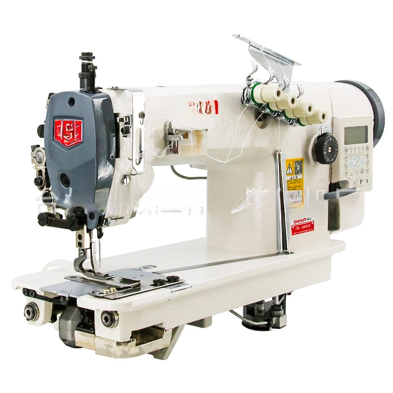 

Synchronous chain double needle sewing machine, computer direct drive synchronous chain double needle machine