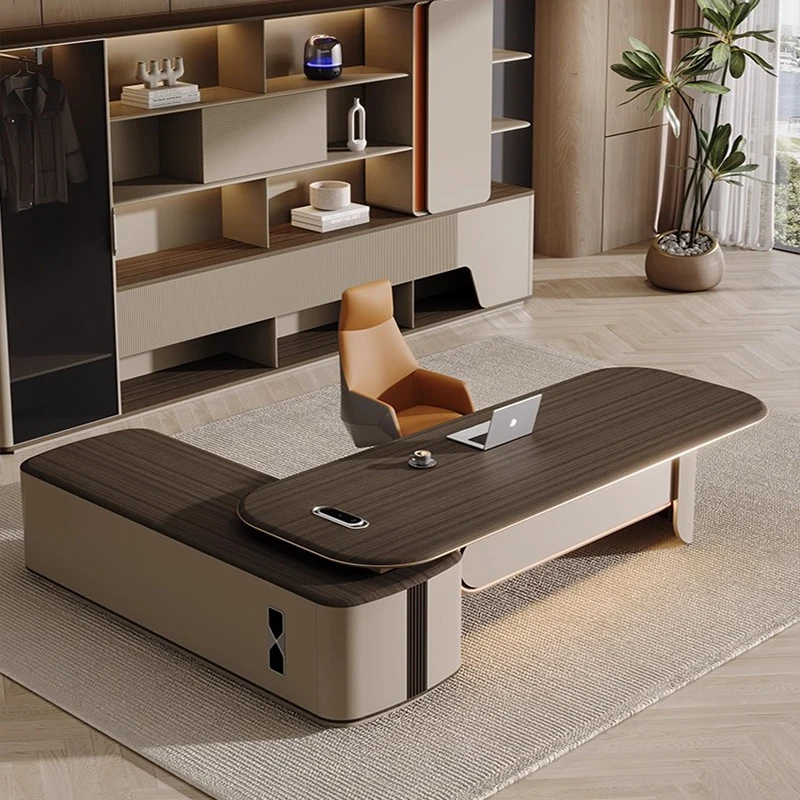 Luxurious and high-end office desk and chair set, simple and modern executive desk, high-end manager desk office