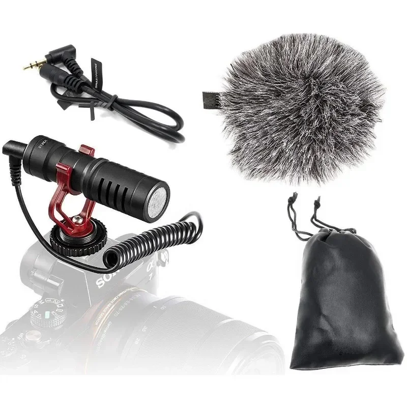 

Mini Shotgun Microphone Wired Condenser Mic for Video Recording and Live Interview Camera & Phone External Video Micro