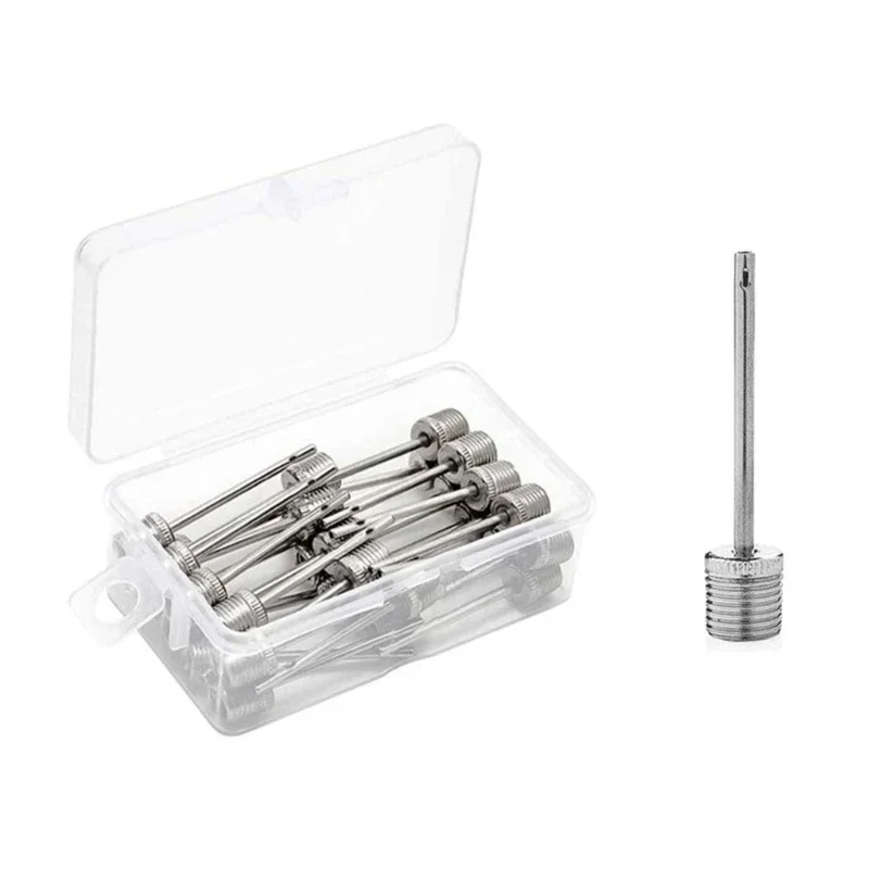 

30 Pcs Airs Needle Stainless Steel Ball Needle Air Inflation Needle Replacement Air Inflating Pin with Box