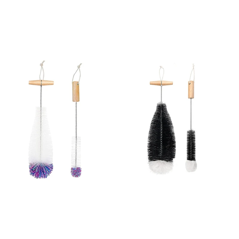 בקבוק מברשת בועה בקבוק מברשת חבילה של 2 מברשות ניקוי, sodastream ניקוי בקבוק בקבוק זכוכית לבן