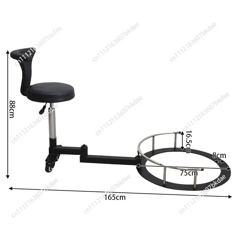 Adjustable stool rotating barber with wheels technician beauty salon swivel chair
