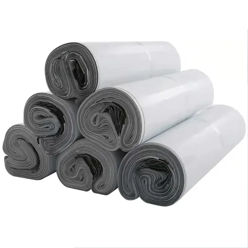 100 قطعة/السلع رمادي أبيض حقيبة البريد السريع المغلف أكياس التخزين أكياس بريد الذاتي ختم البلاستيك بولي كيس التعبئة والتغليف مقاوم للماء #3